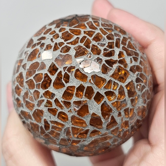 Unbranded Bottle Topper Orange Mosaic Glass LED Lighted Used Untested - Picture 8 of 11